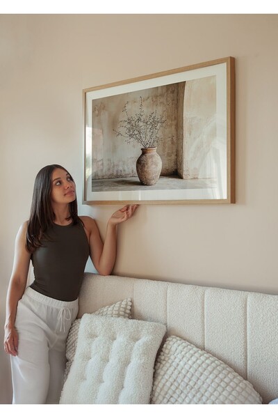 KEYFHOME Antic Peace Belt Natürmort Tablou MDF înrămat din lemn Poster Living...