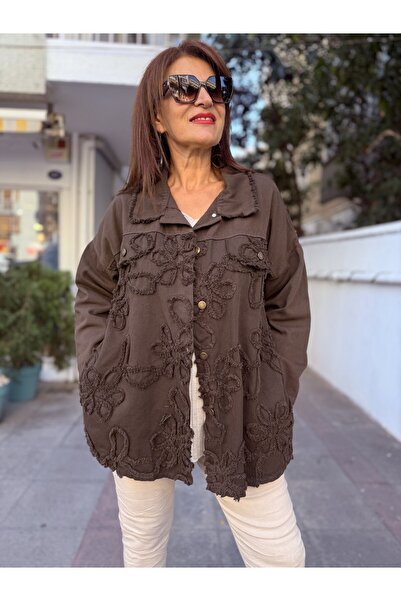 DenizEge Italian Gabardine Embossed Italian Jacket Brown