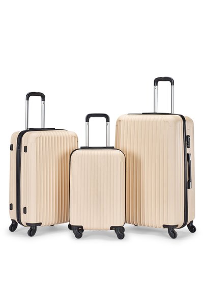 LİMRA 20" Suitcase with Hard Design and Modern Style in Beige Color
