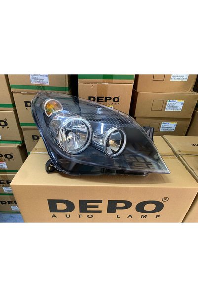 Depo Opel Astra H 2004-2012 Arası Marka Sağ Ve Sol Far Takım Füme SİYAH 1216561 / 1216562