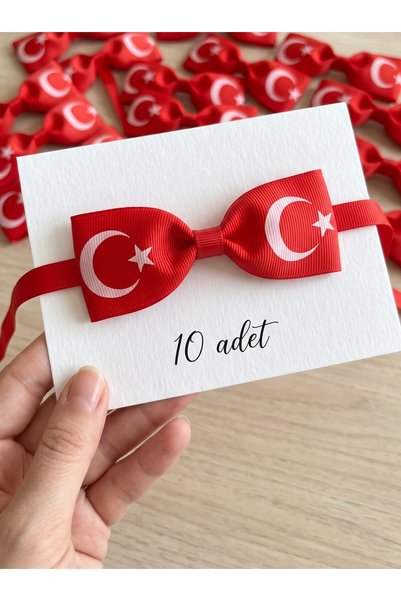 Toka Sepetim Bayraklı Çocuk Papyon 10'lu Paket