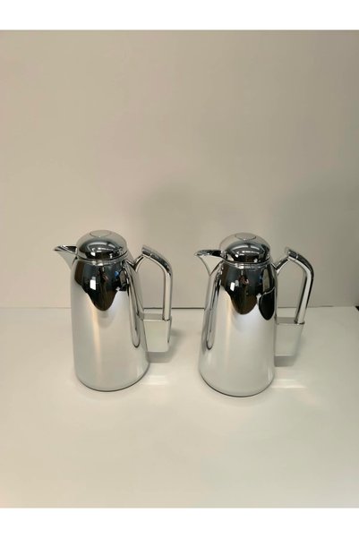 Generic Stainless Steel 1+1 Liter Tea and Coffee Set with Elegant and Modern Design for High-End Serving