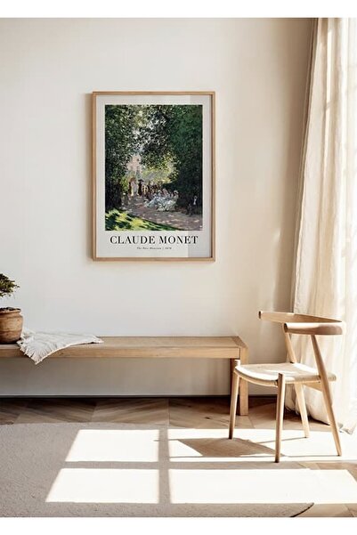 KEYFHOME Monet Parc Monceau 1878 Tablou clasic cu ramă din lemn MDF Tablou Po...