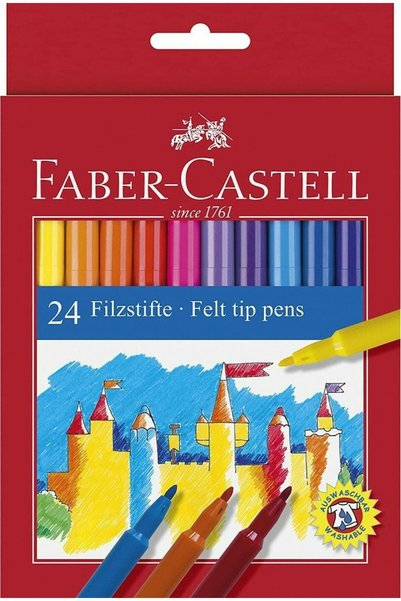 Faber Castell Φάμπερ-Καστέλ Σούπερ Πλενόμενοι Μαρκαδόροι 24 τεμάχια (12310340)