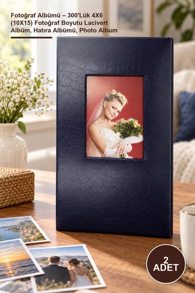 Yenilig 2 photo albums - 300-page 4x6 (10x15) photo size navy blue album, kee...