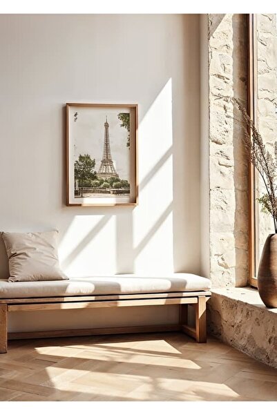 KEYFHOME Turnul Eiffel Paris Franța Tablou MDF înrămat cu lemn Poster Decor d...