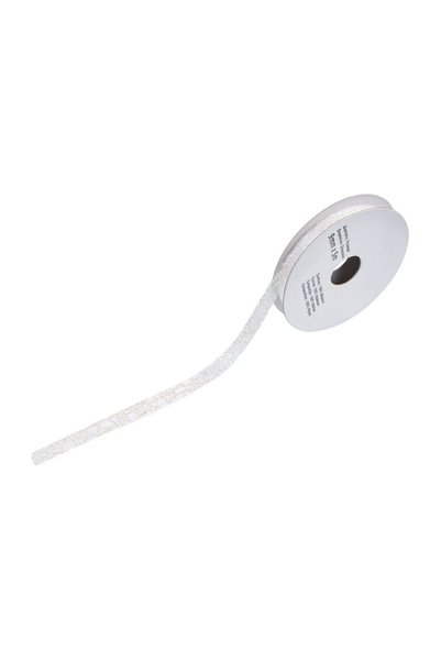 OEM Panglica pentru Brad de Crăciun Albă Irizata cu Modele – 5m x 9mm – Atmos...