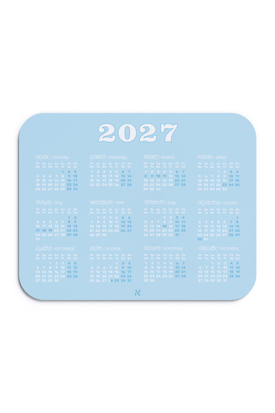 nilizma Blue Ergonomic Mouse Pad with 2027 Calendar Ideal Mousepad for Home a...