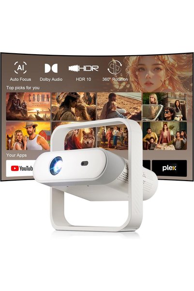 Salange جهاز عرض ذكي P40 بدقة 4K، دقة أصلية 1080P مع تقنية HDR، تطبيقات مدمجة...