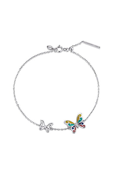 Be Special Brățară reglabilă din argint cu fluture, 20 cm