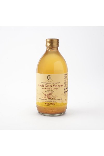 Mujeza Al-Shifa Organic Apple Vinegar with Honey and Ginger Raw with Mother -...