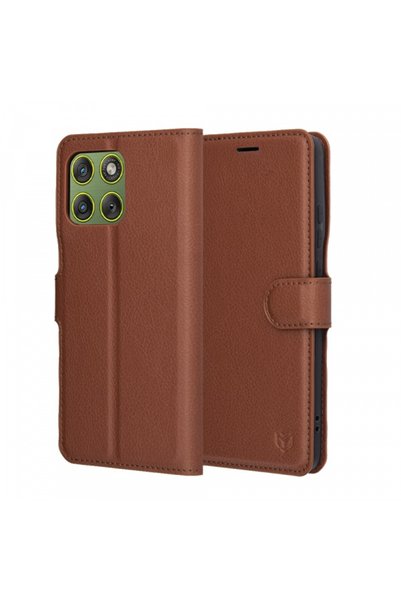 Techsuit Husa pentru Motorola Edge 70, Techsuit, Leather Folio, Maro