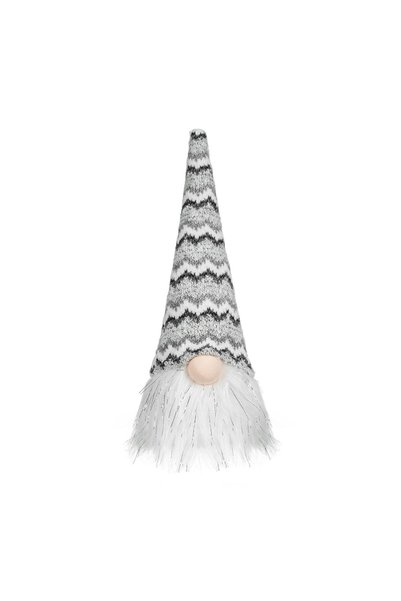 OEM Ornament de Crăciun Figurină Gnome cu LED și Căciulă Gri 26 cm – Decor Fe...