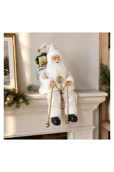 OEM Figurină Decorativa Suspendabila de Crăciun Mos Crăciun cu Costum Ivoire ...