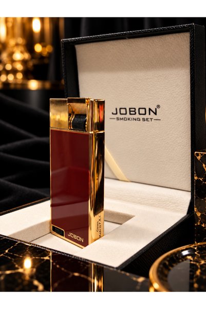Jobon Gold Bordo Metal Gövdeli Premium Pürmüz Çakmak – Şık Tasarım, Ayarlanab...