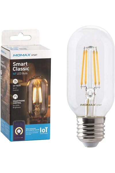 Momax مصباح LED ذكي كلاسيكي E27 قابل للتعتيم مع تحكم عبر الواي فاي والهاتف ال...