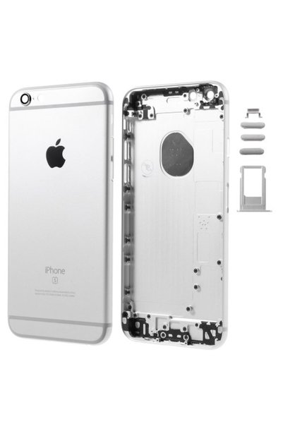 OEM Apple Μεταλλικό Καπάκι Μπαταρίας με Πλαινά Πλήκτρα για iPhone 6s - Ασημί
