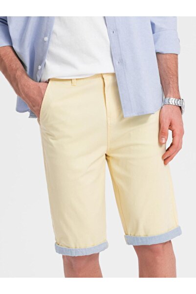 OMBRE Pantaloni scurți bărbați, lungime deasupra genunchiului, din chambray, ...