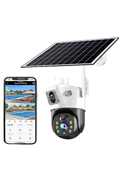 Jortan Dual surveillance camera, with solar panel and Wi-Fi, rotating, 8699 +...