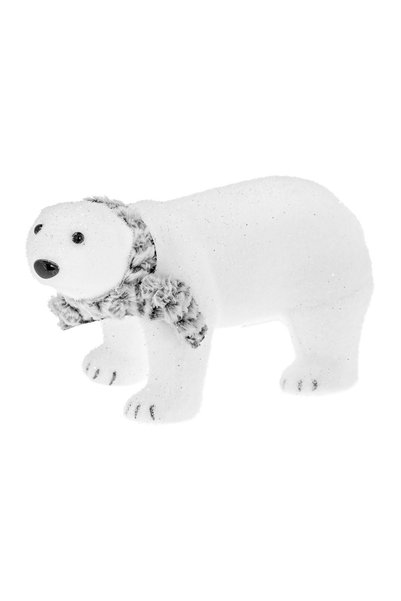 OEM Figurină Decorativa de Crăciun Urs Polar din Spuma cu Fular Gri 29 cm – A...