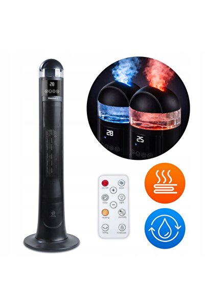WEBBER Aerotermă Ceramică ETNA 2200W, Umidificator, Efect Flacără LED, Teleco...