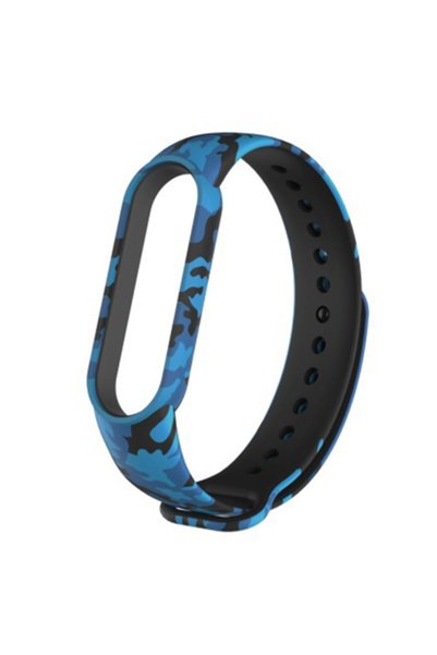 OEM Μπρασελέ Σιλικόνης για Xiaomi Mi Band 5 - Μπλε Καμουφλάζ