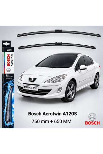 Bosch Lame ștergătoare pentru Peugeot 408 I Sedan 2009–2020 |   A120S