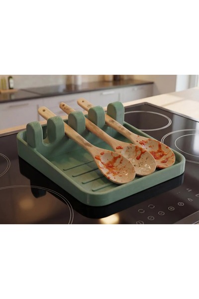 Bezos 3D Printed Spoon Rest and Pot Lid Holder, Drip Tray, Stove Top Kitchen ...