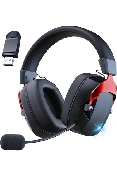 GENERAL BIGSELL 2.4GHz Wireless Gaming Headphone for PC, PS5, PS4, 50-hour Ba...