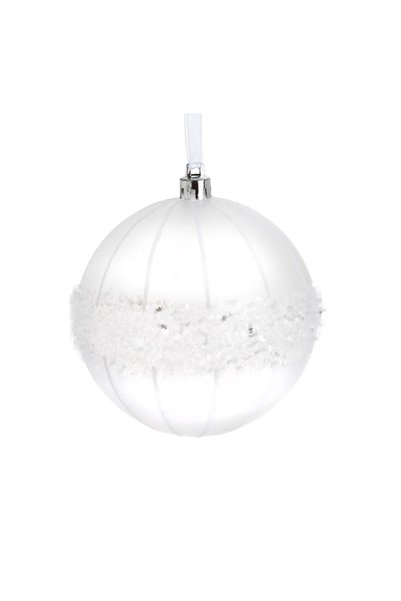 OEM Ornament Brad de Crăciun Glob Transparent Frosty Ø8 cm – Decor Festiv pen...