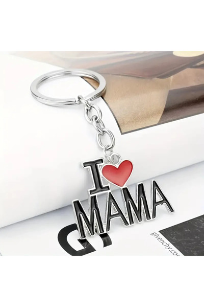 OEM I Love MAMA μπρελόκ ασημί