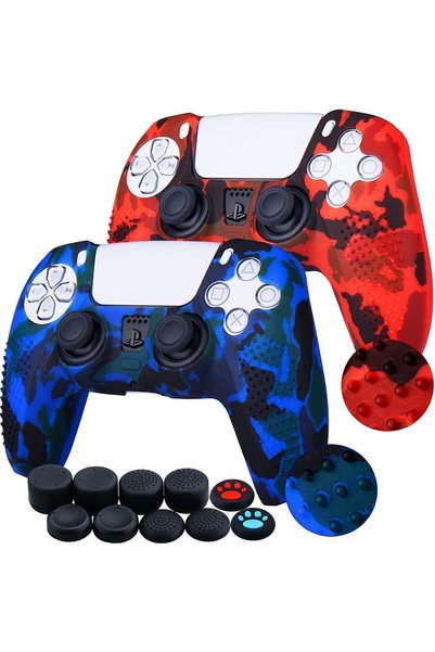 TERRIFI PS5 Controller Silicone Cover – Studded Printing Silicone Cover Skin ...