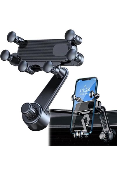 AZONEE 360 °   حامل هاتف دوار للسيارة بمشبك معدني، حامل جاذبية لفتحة التهوية،...