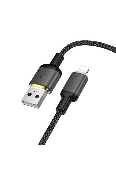 Hoco X128 Καλώδιο Φόρτισης και Δεδομένων USB A σε Lightning, 12W, 1Μ - Μαύρο ...