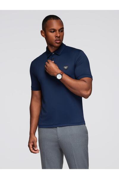 OMBRE Tricou polo pentru bărbați, croială normală, închidere cu nasturi, mate...