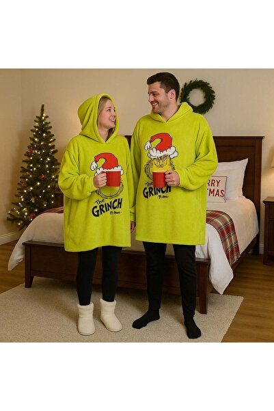 OEM Bluza Pijama Hoodie Family Verde Grinch One Size