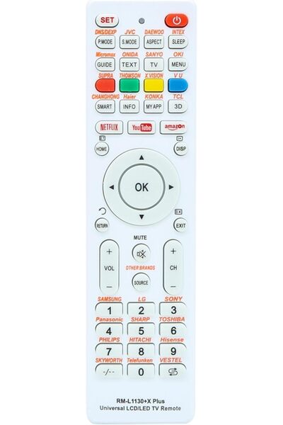 BURAQ Universal Replacement Remote Control Compatible with Almost All Brands ...