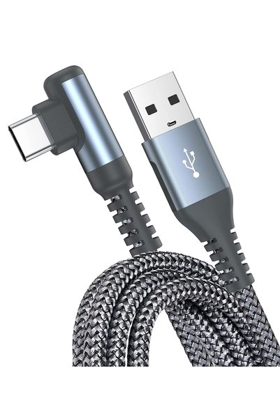 GENERAL sweguard USB Type C Cable Right Angle [1-Pack,3M]-Nylon Braided Fast ...