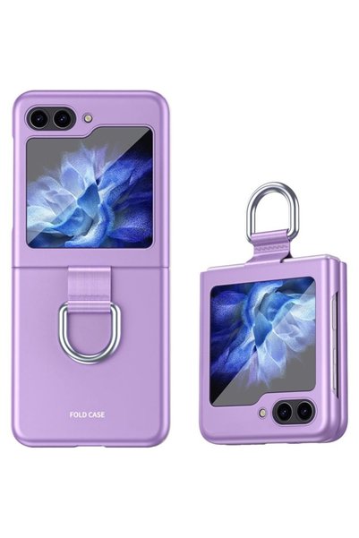 ERBORD Husă cu inel de susținere pentru Samsung Galaxy Z Flip5 5G, Mov