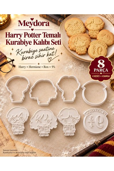 Myd Group Meydora Harry Potter Themed Cookie Mold Set 8 Pieces