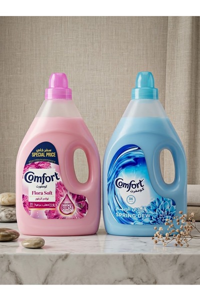 Comfort Comfort+ Kimfort Fabric Softener Pink, Flora Soft, 3.9 L