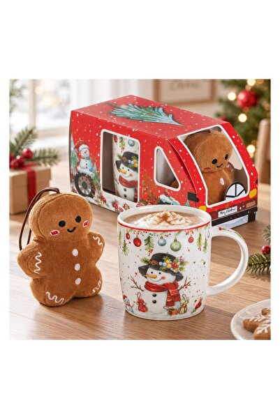OEM Cană de Crăciun New Bone Om de Zăpadă 350 ml, Figurină Gingerbread și Cut...