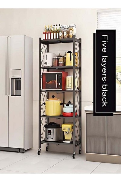 Generic Brand Excellent Kitchen Free Installation Multifunctional Folding Rac...