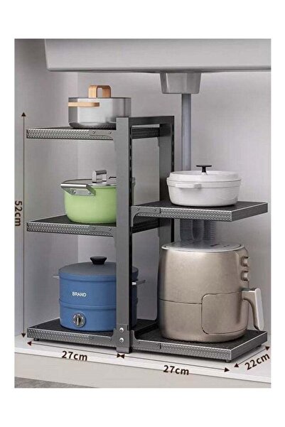 Generic Brand YIJIA HOME GOODS 5-Layer Double-Row Pot Rack, Honeycomb Non-Sli...