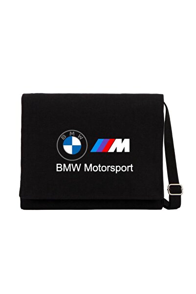 CrowsGate BMW logo M Power Motorsport 2 crna platnena torba za poruke