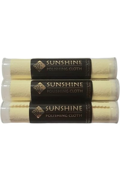 SUNSHINE 3 قطع قماش تلميع لتنظيف المجوهرات، مناسبة للفضة والنحاس والذهب