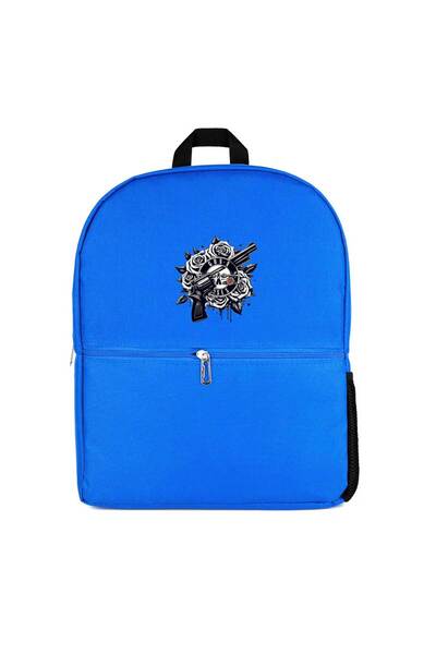CrowsGate Guns N Roses Guns Logo Backpack Blue Color