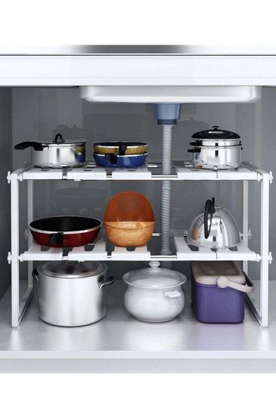 Generic Brand Storage Multi-Functional Rack Adjustable Stainless Steel Under ...