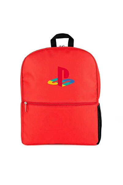 CrowsGate Playstation Logo Color Backpack Red Color