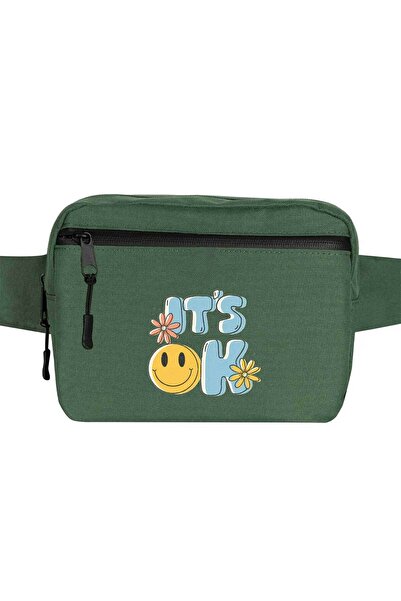 CrowsGate I Don'T Like People Waist Bag Green Color